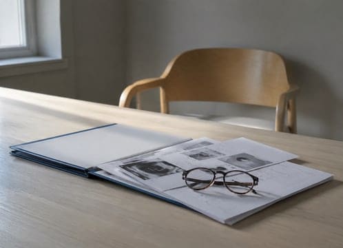 Una carpeta de informes abierta sobre la mesa de la consulta